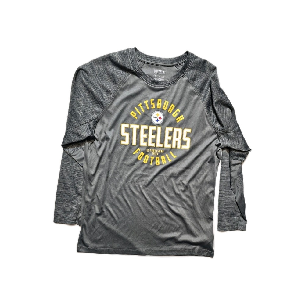 NFLPITTSBURG STEELERS MEN'S LONG SLEEVE SHIRT COOL‎ TECH XL GRAY